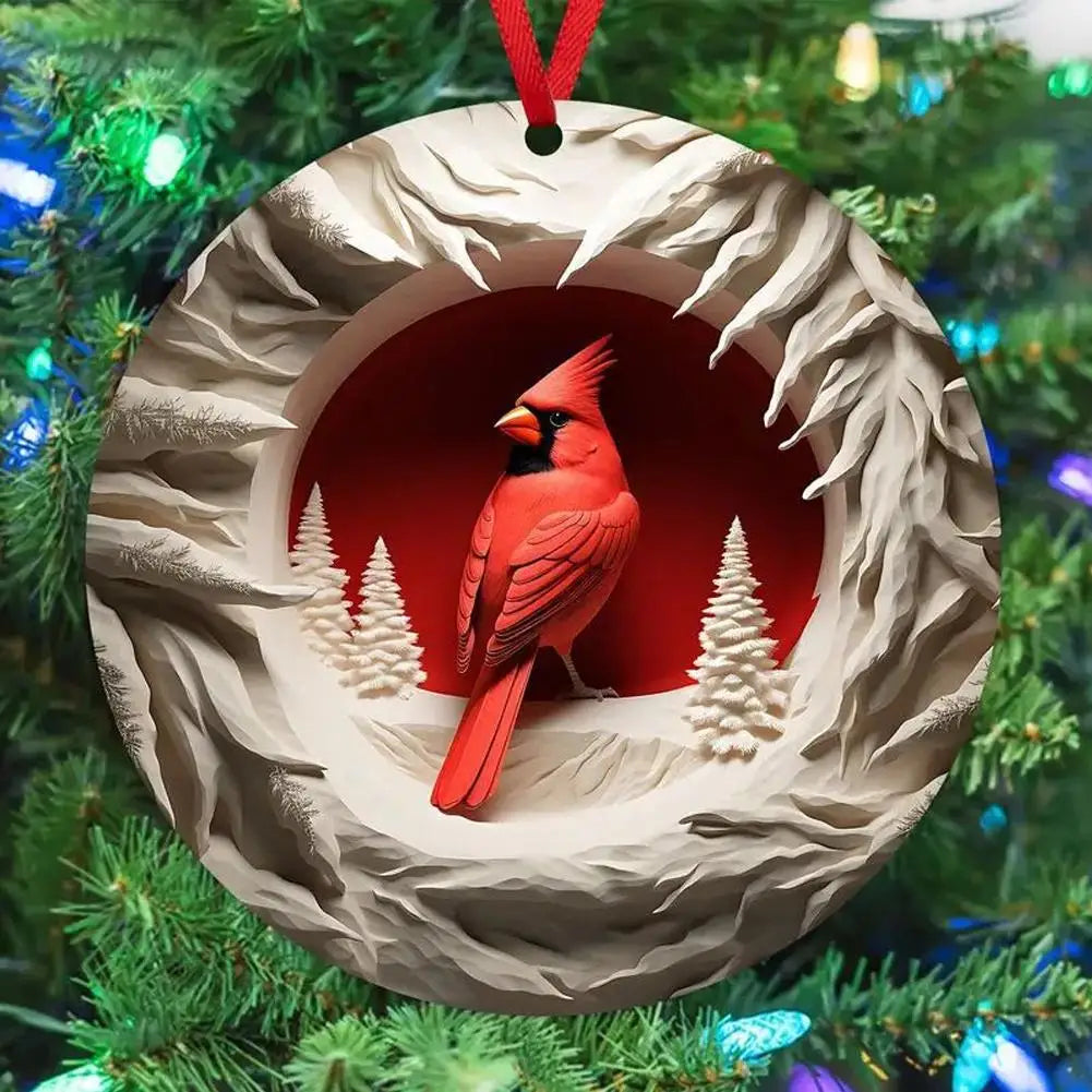 Red Cardinal Christmas Tree Ornaments