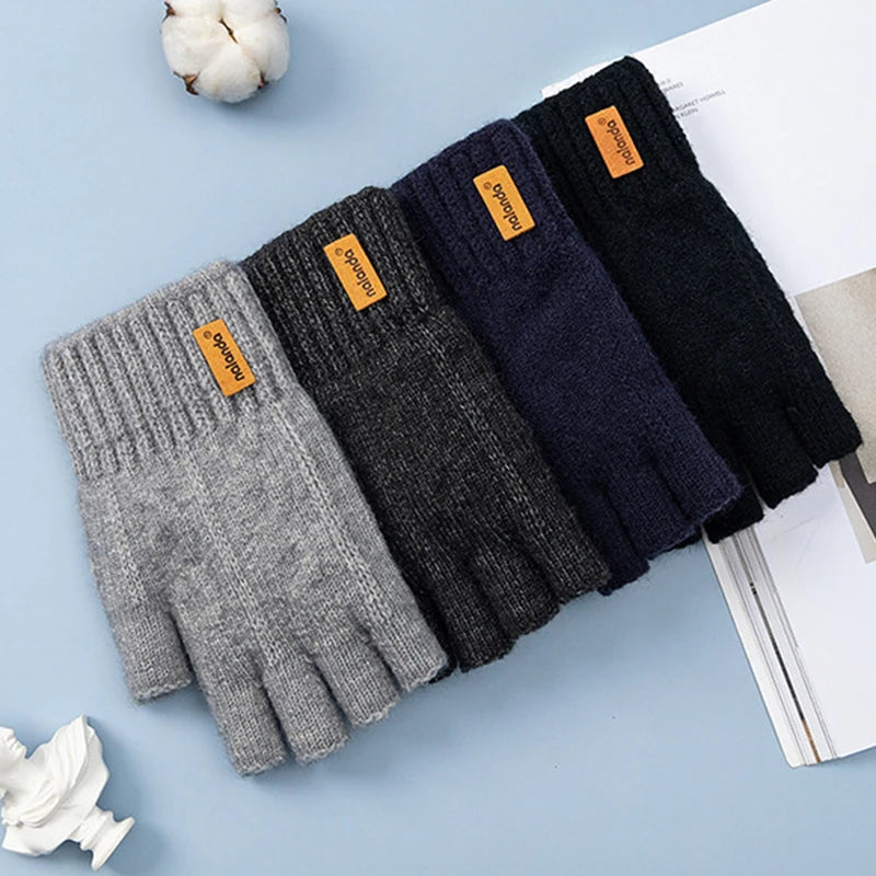 Unisex Knit Fingerless Touchscreen Gloves