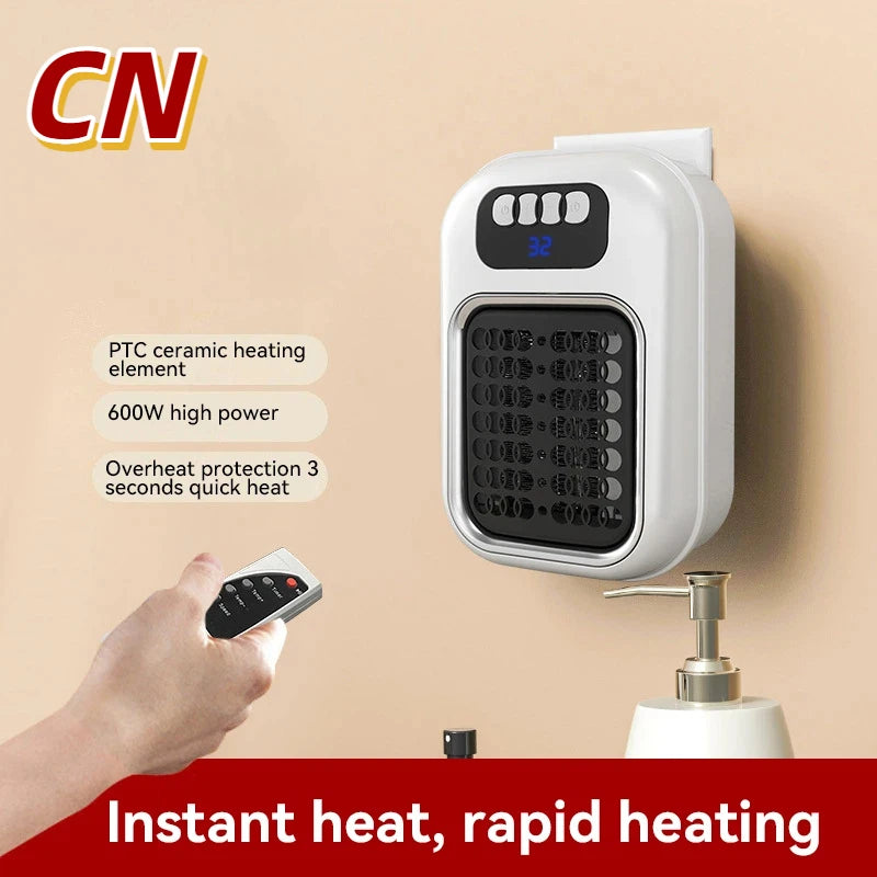 Portable Mini Wall Heater with Remote