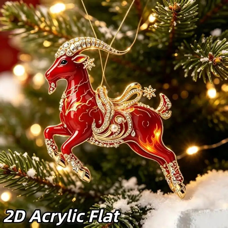Goat Christmas Tree Ornaments