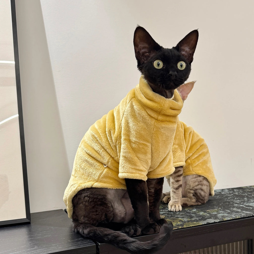 Warm Fleece Sweater for Hairless Cats