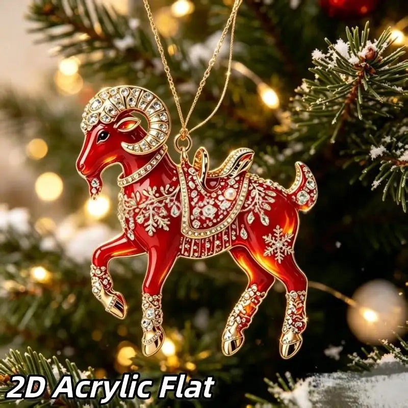 Goat Christmas Tree Ornaments