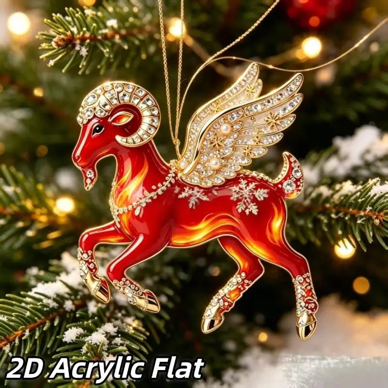 Goat Christmas Tree Ornaments