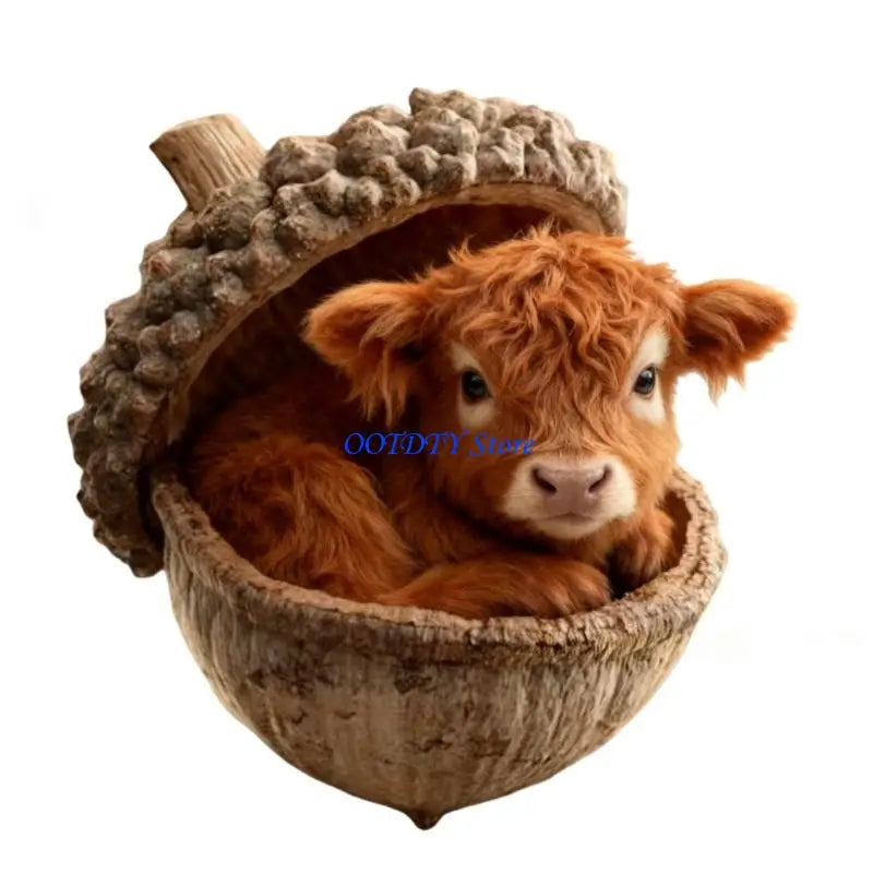 Highland Cow Christmas Ornaments