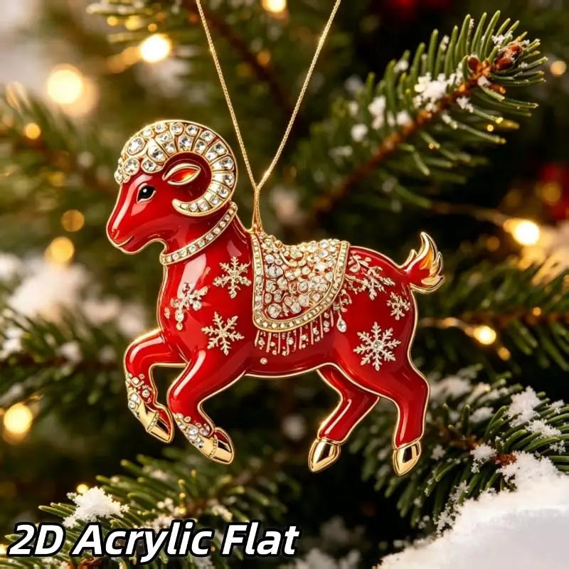 Goat Christmas Tree Ornaments
