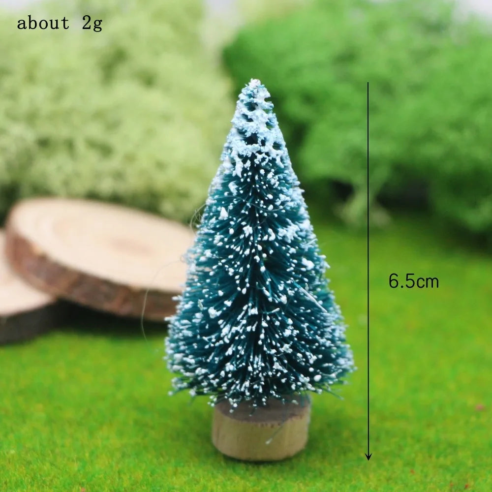 Mini Snowy Christmas Trees for Village Displays