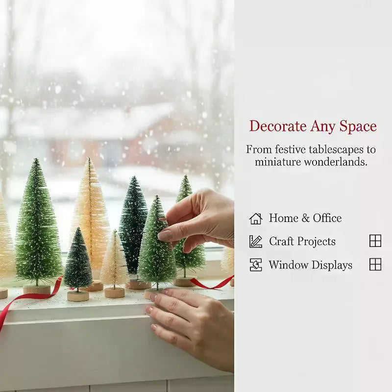 Mini Snow-Frosted Christmas Trees