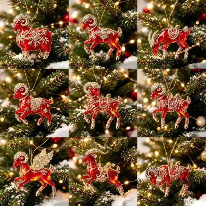 Goat Christmas Tree Ornaments